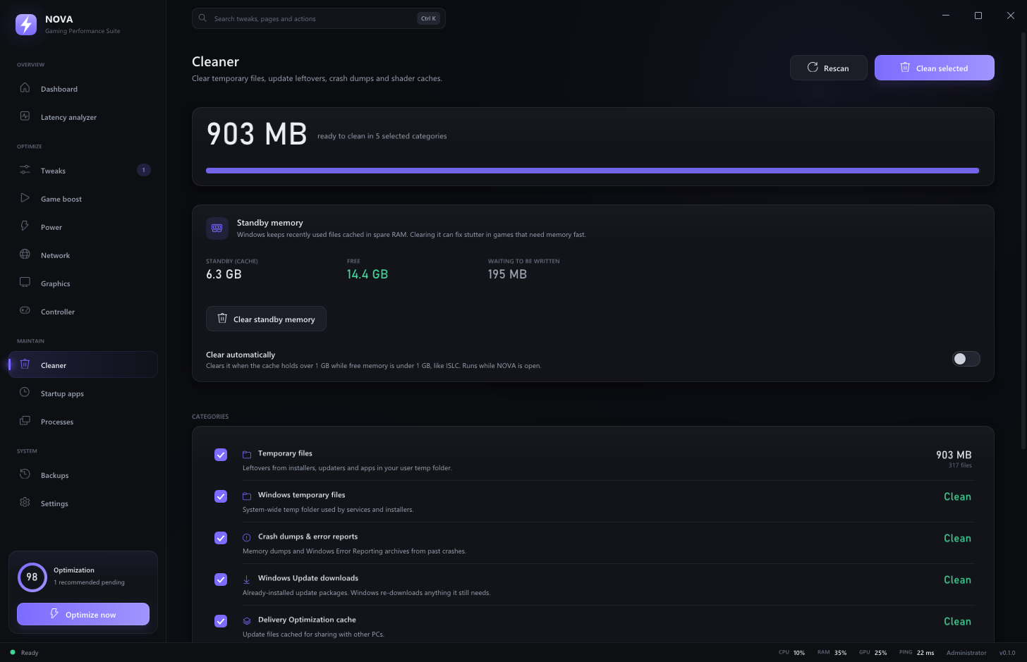 Cleaner page